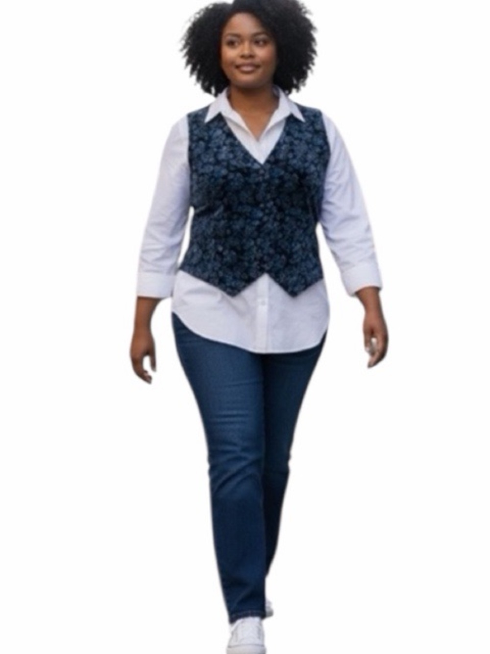 Serengeti‎ Velvet Floral Sweater Vest